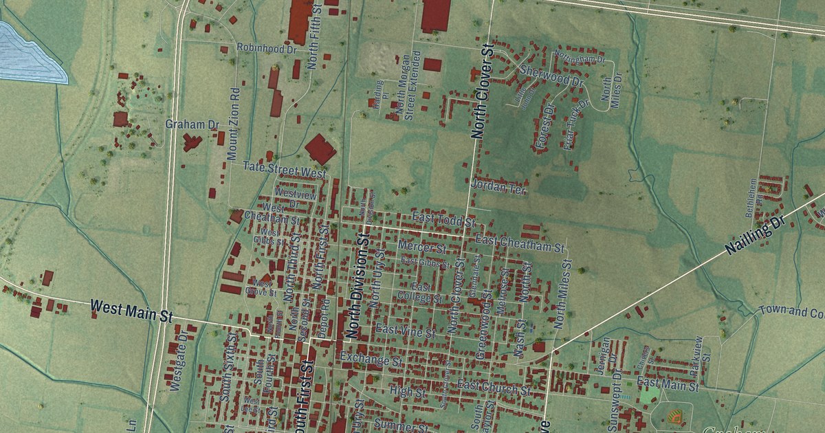 Map of Union City, Tennessee in 2026