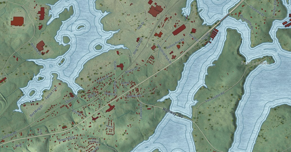 Map of Vonore, Tennessee in 2026