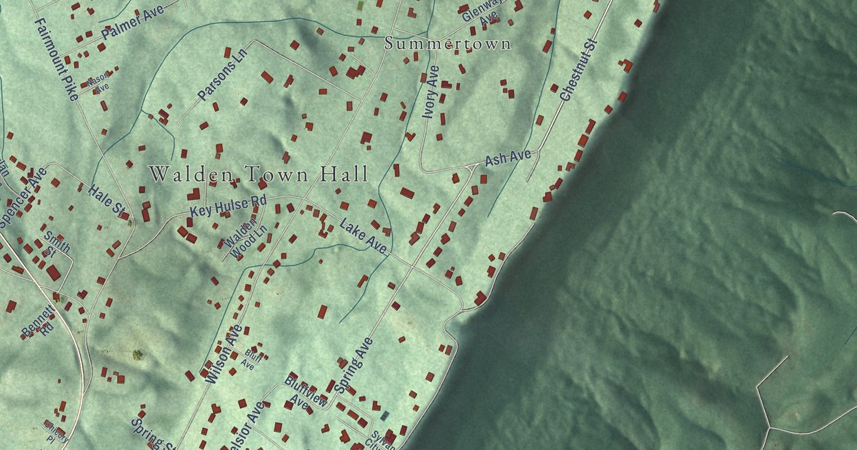 Map of Walden, Tennessee in 2026