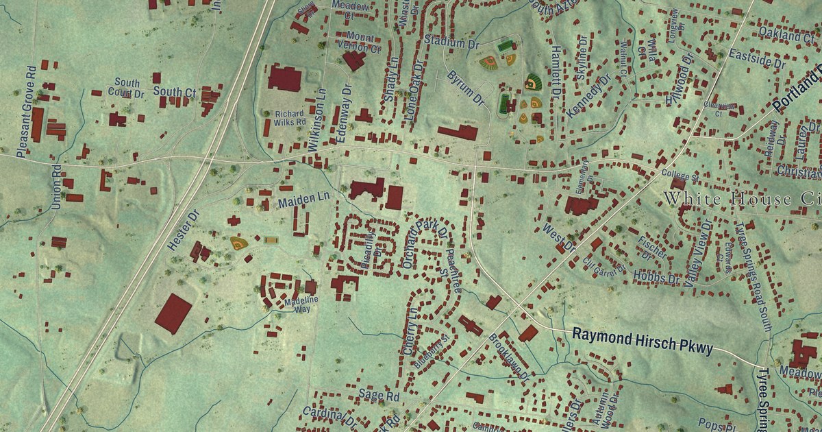 Map of White House, Tennessee in 2026