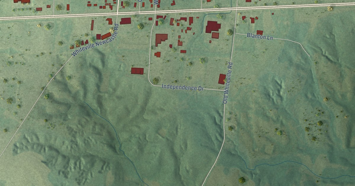 Map of Whiteville, Tennessee in 2026