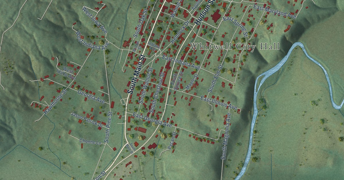 Map of Whitwell, Tennessee in 2026