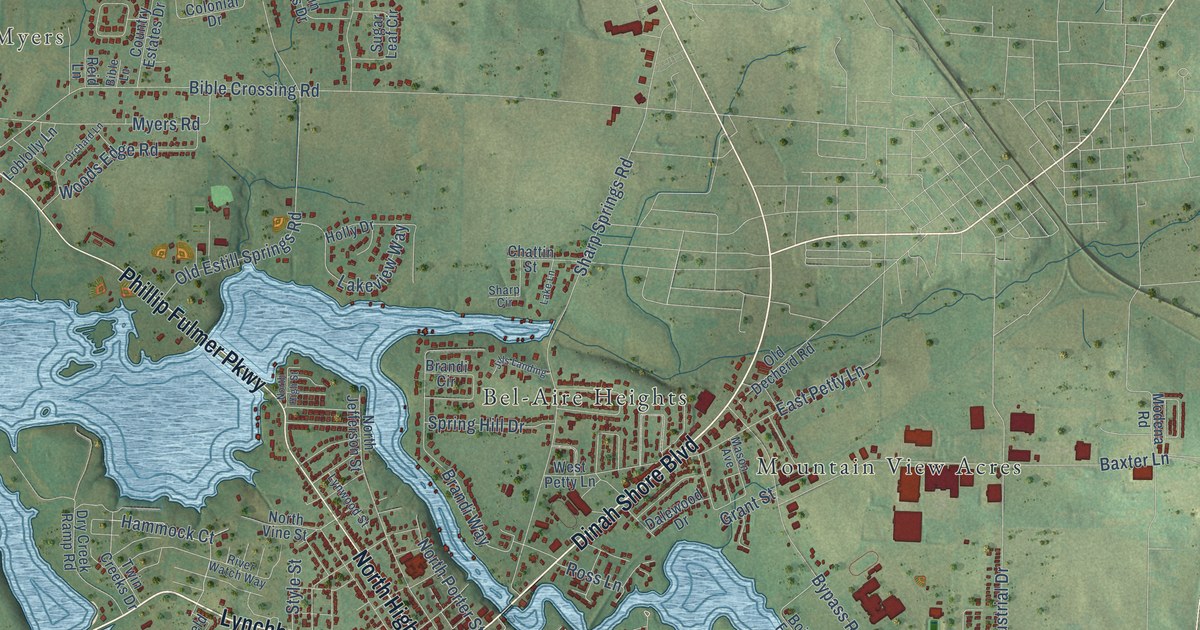 Map of Winchester, Tennessee in 2026