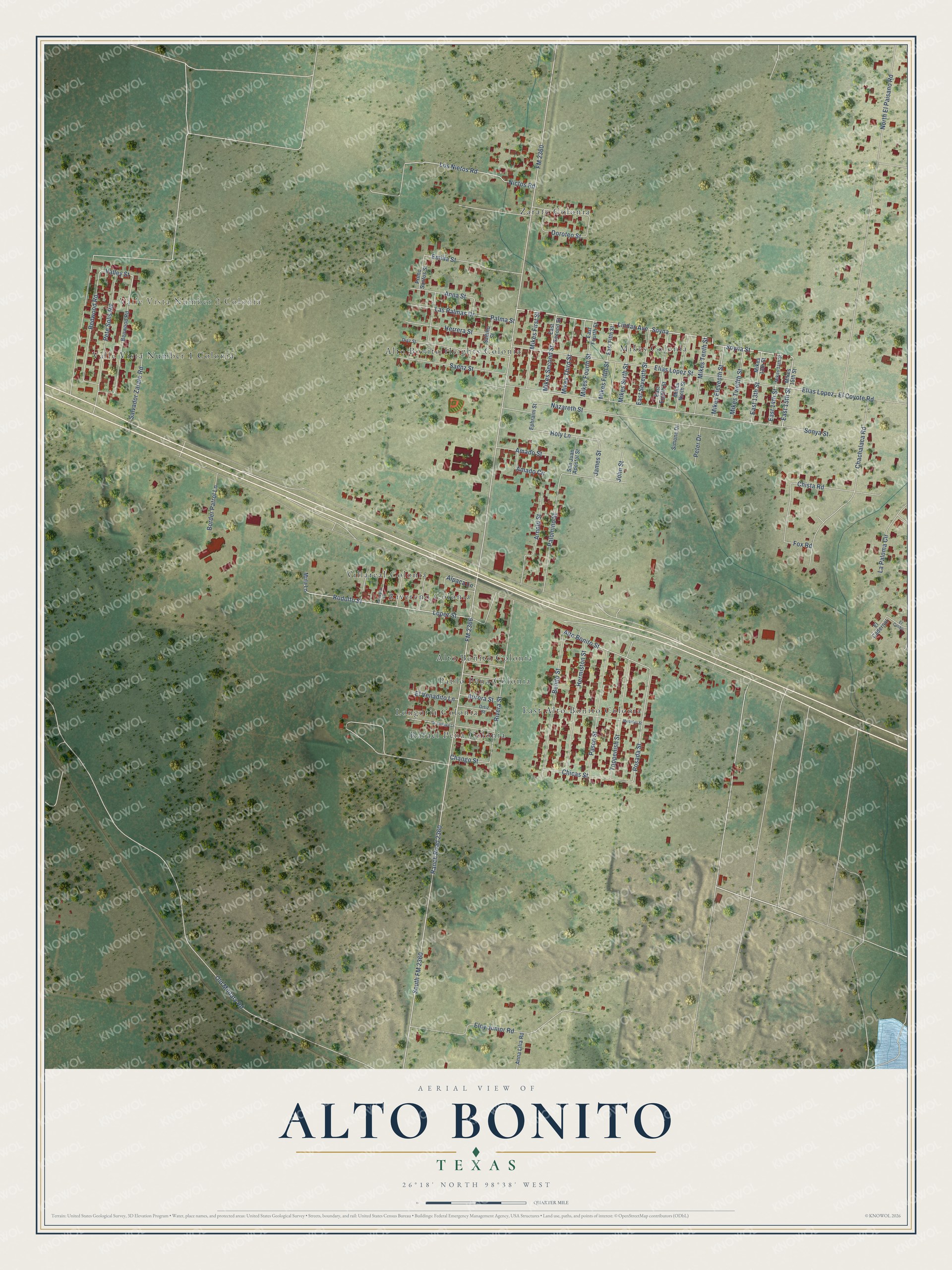 Watermarked full-map preview of Alto Bonito, Texas