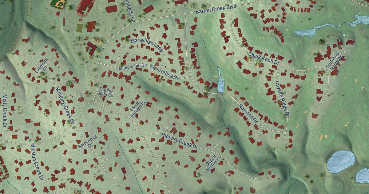 Map of Barton Creek, Texas in 2026