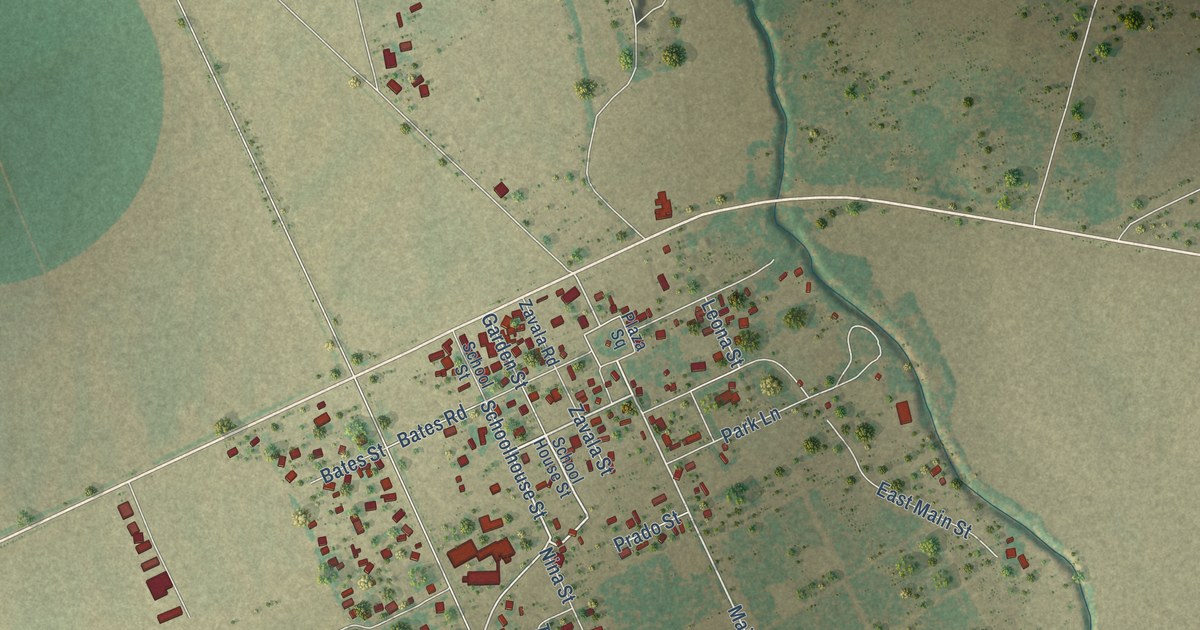 Map of Batesville, Texas in 2026
