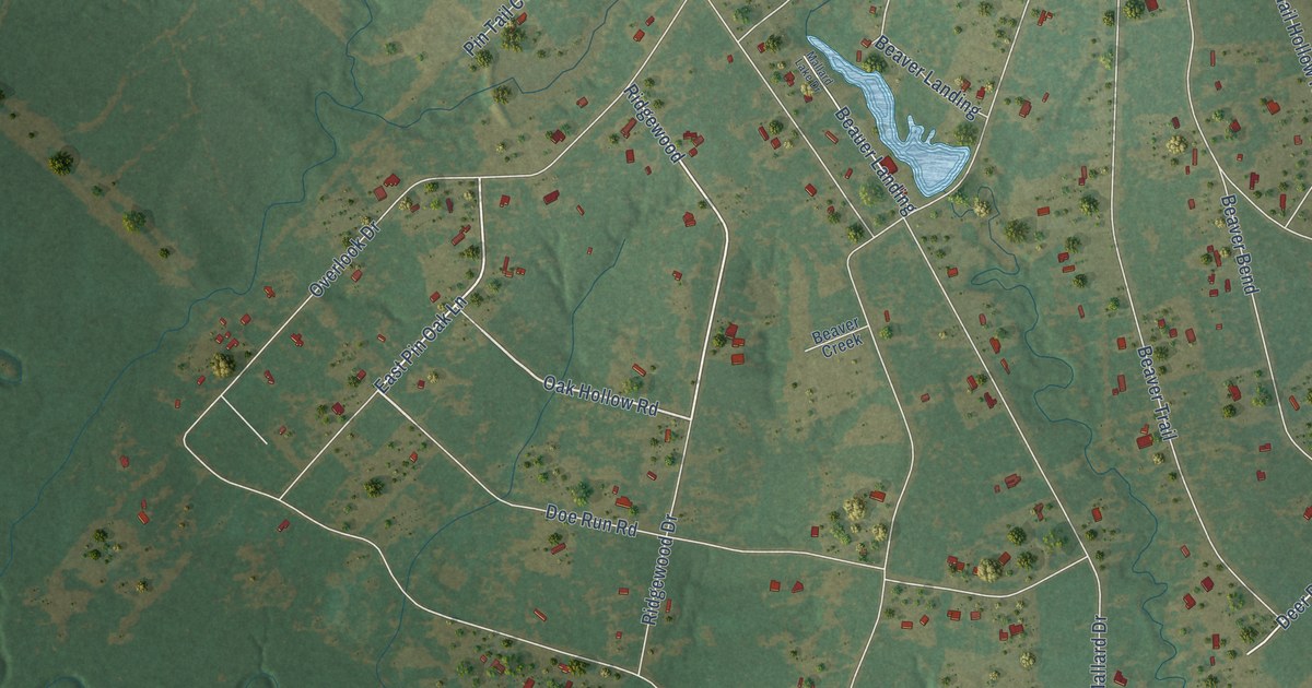 Map of Beaver Creek, Texas in 2026