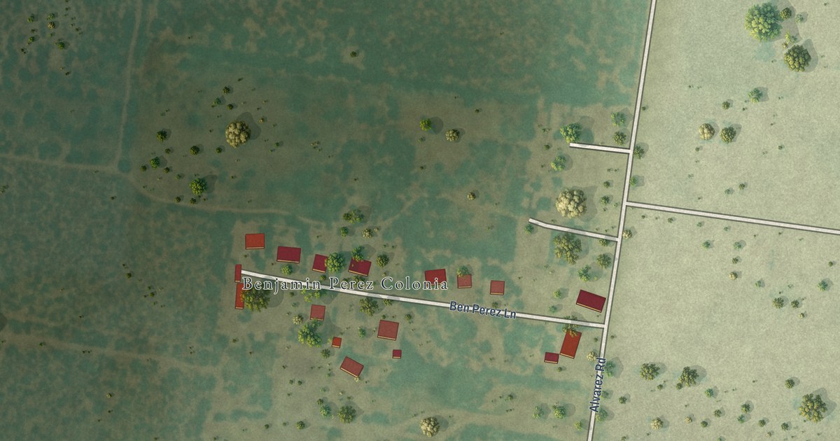 Map of Benjamin Perez, Texas in 2026