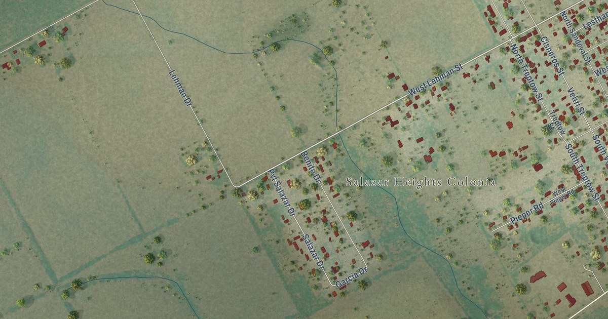 Map of Blue Berry Hill, Texas in 2026