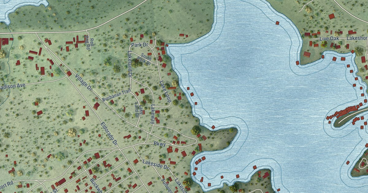 Map of Buchanan Lake Village, Texas in 2026