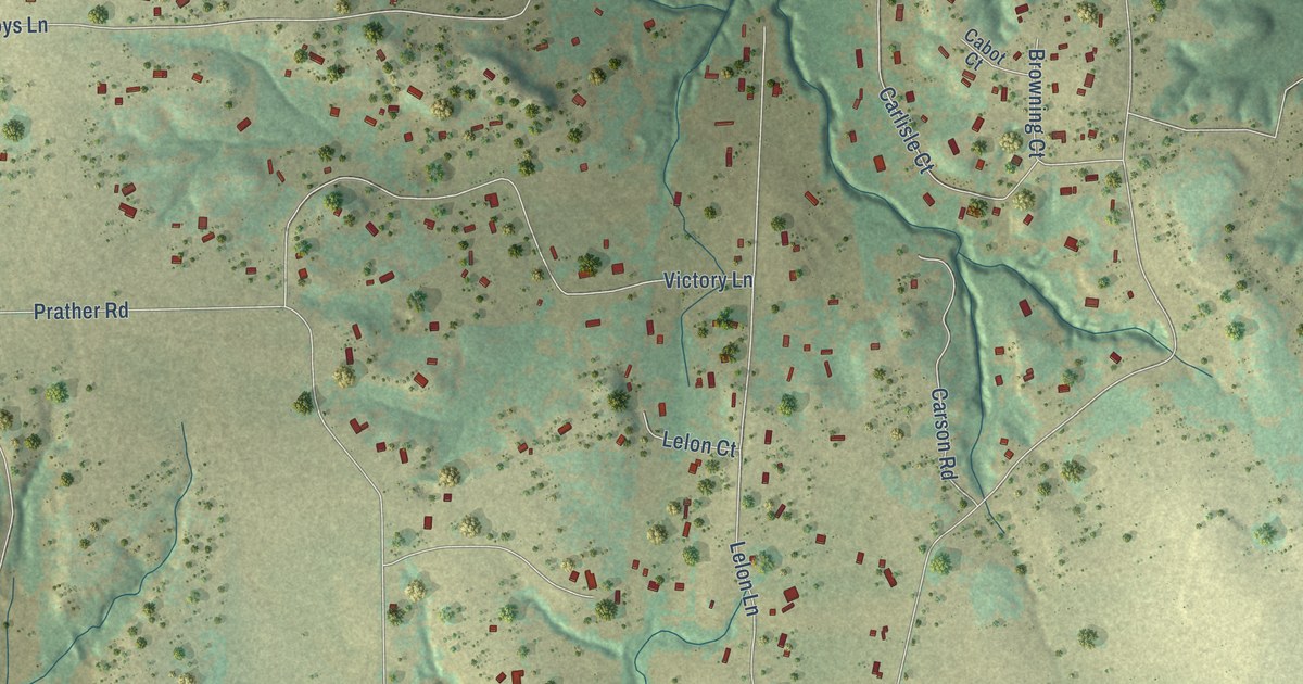 Map of Carter, Texas in 2026