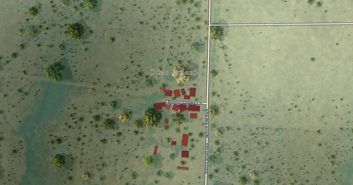 Detailed Map of Casas, Texas