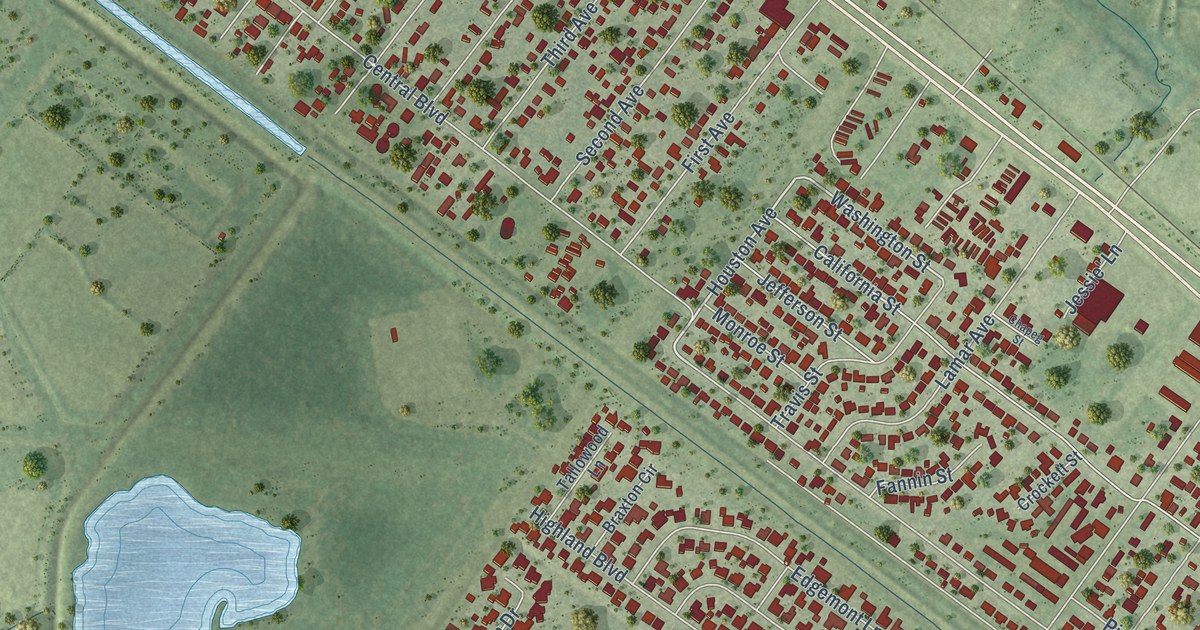 Map of Central Gardens, Texas in 2026