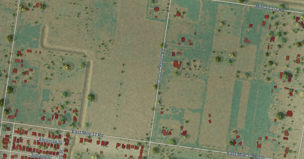 Map of César Chávez, Texas in 2026
