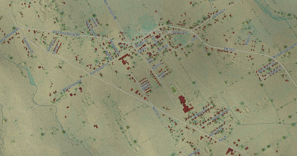Map of China Spring, Texas in 2026