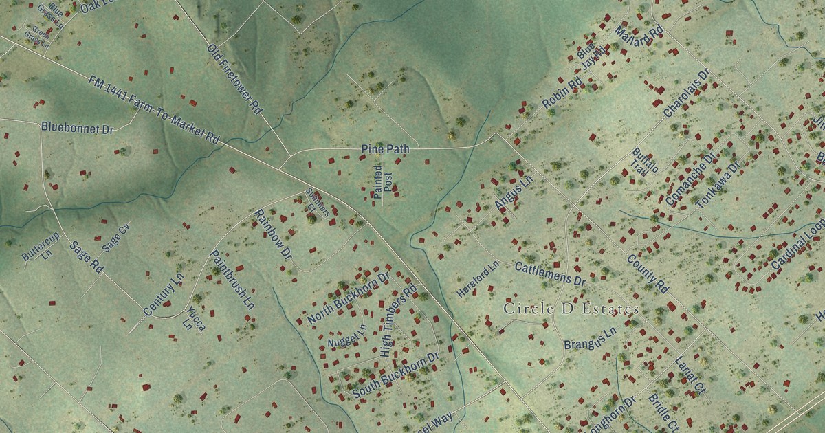 Map of Circle D-KC Estates, Texas in 2026