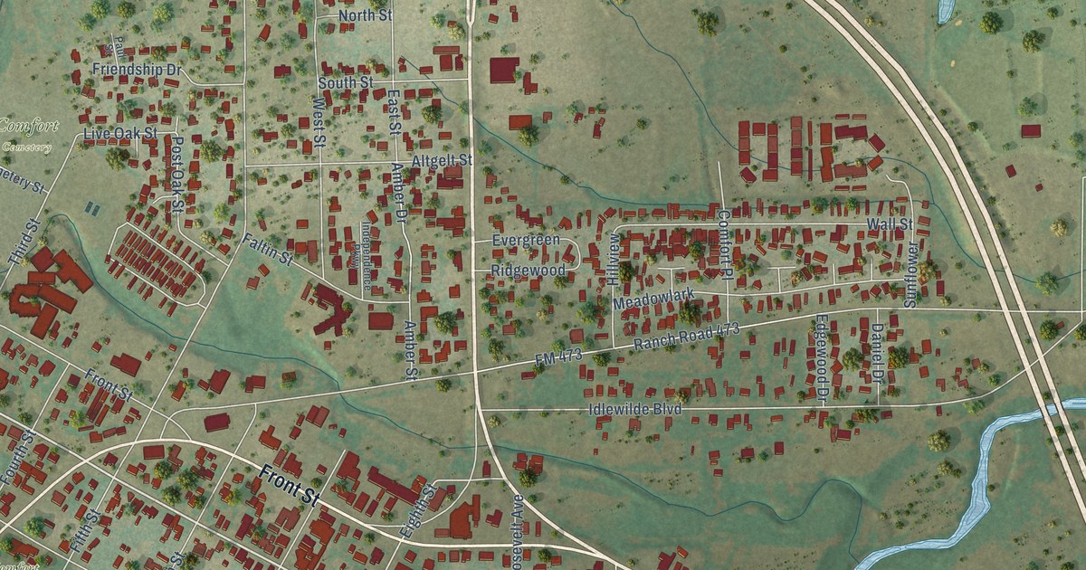 Map of Comfort, Texas in 2026