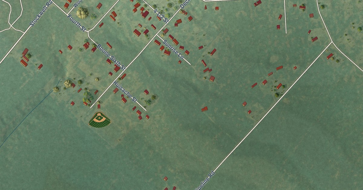 Map of Damon, Texas in 2026