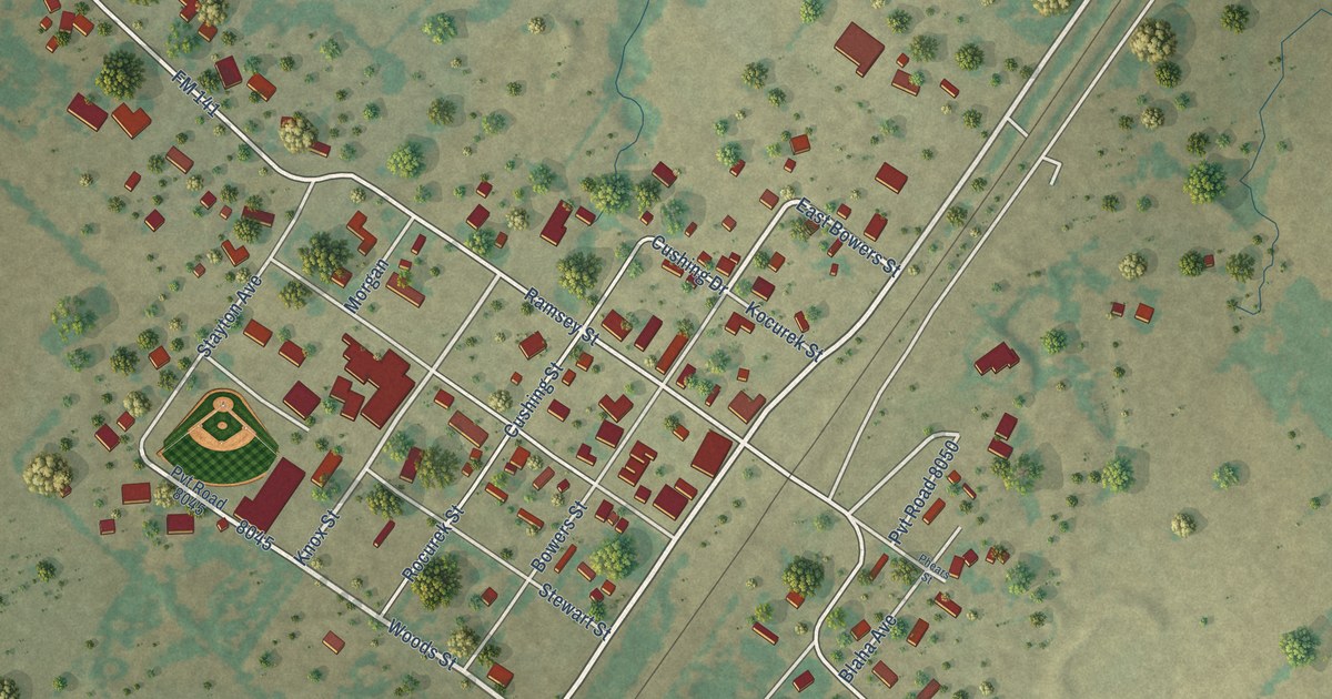 Map of Dime Box, Texas in 2026