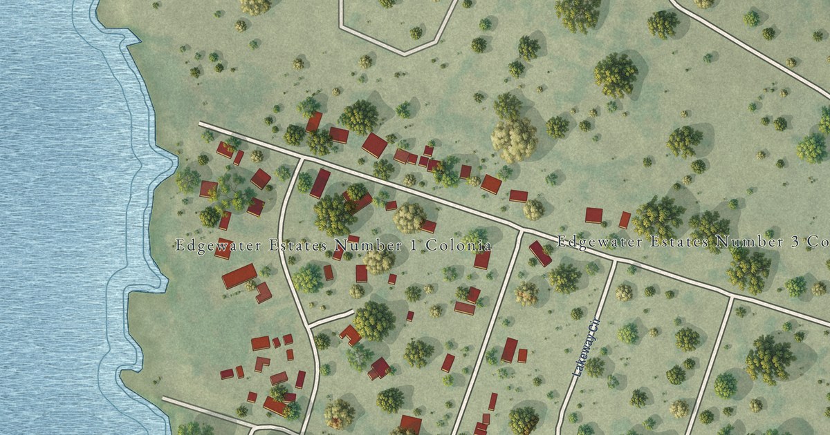 Map of Edgewater Estates, Texas in 2026
