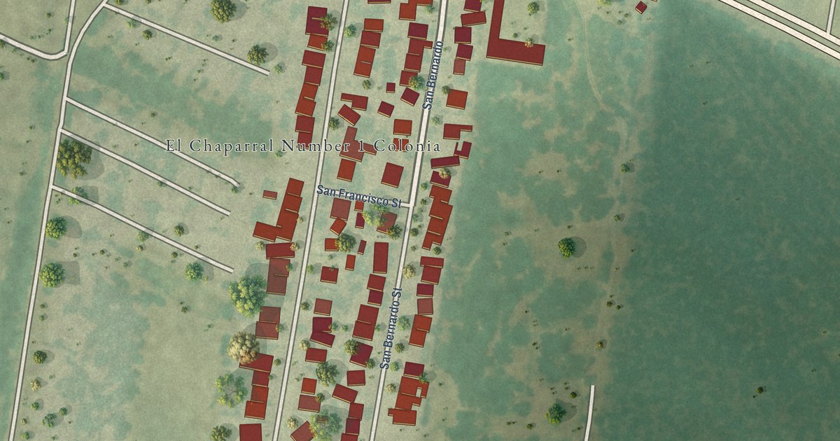 Map of El Chaparral, Texas in 2026