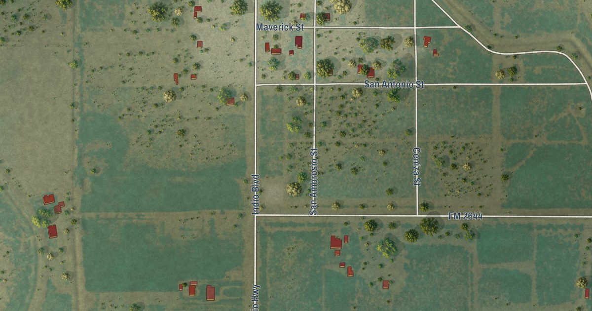 Map of El Indio, Texas in 2026