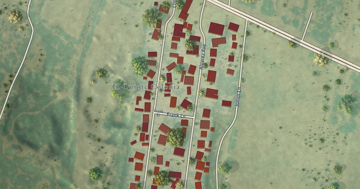 Map of El Quiote, Texas in 2026