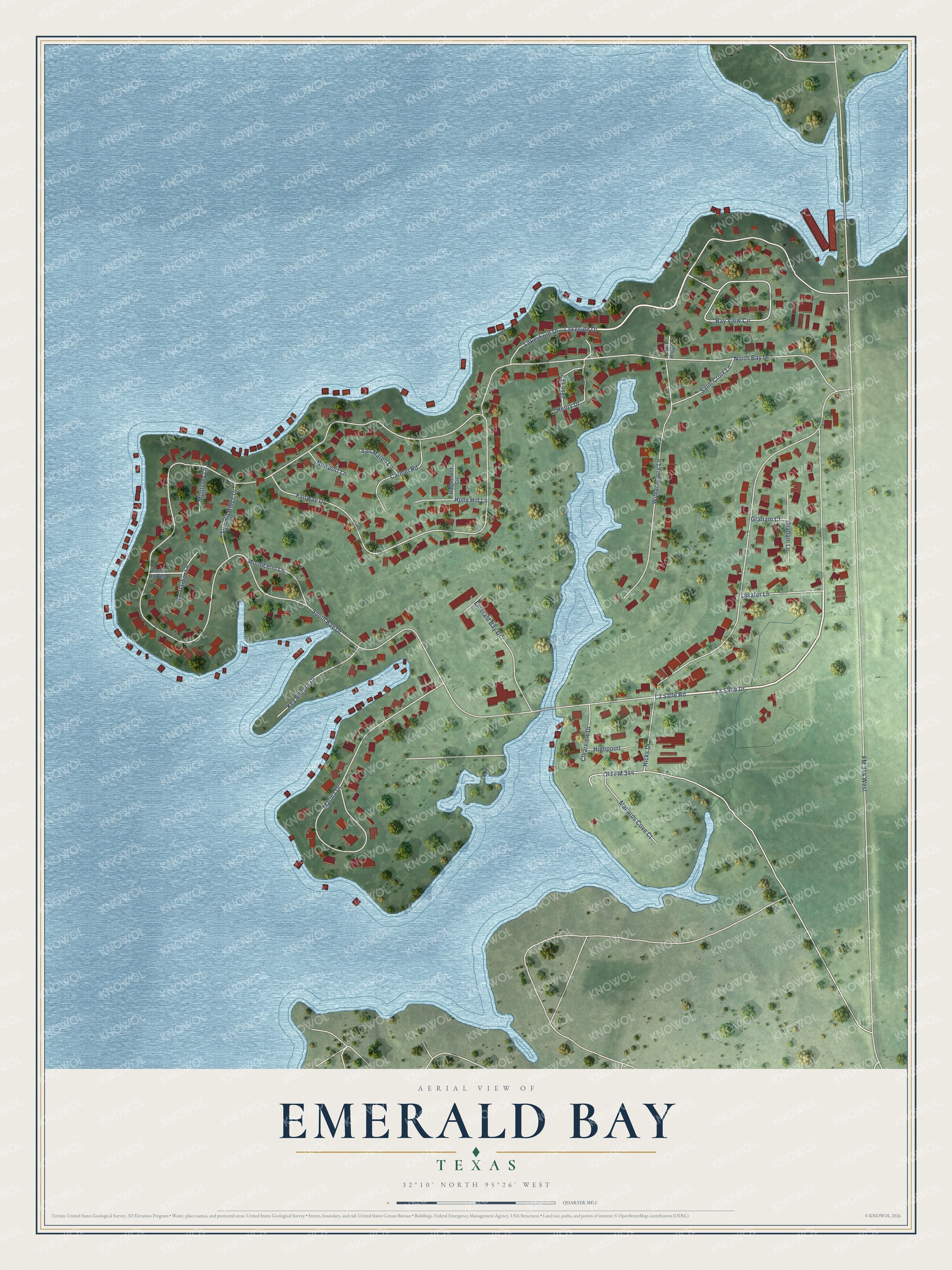 Watermarked full-map preview of Emerald Bay, Texas