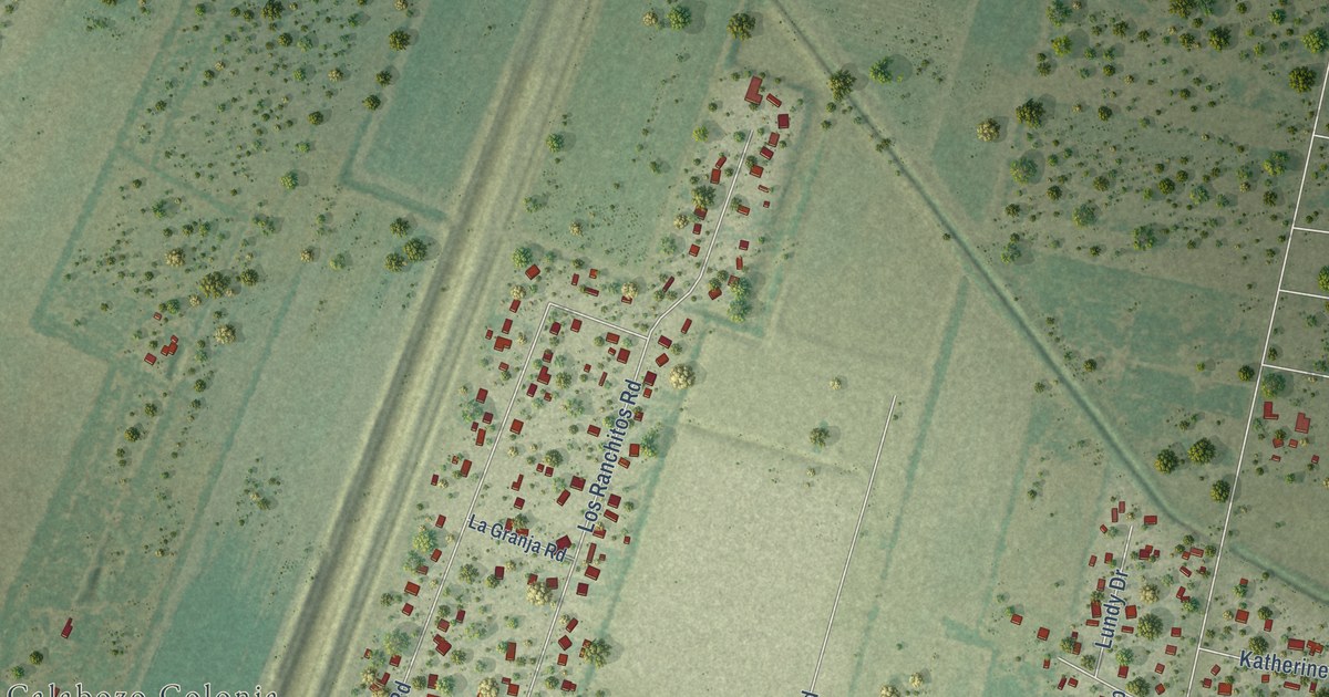 Map of Encantada-Ranchito-El Calaboz, Texas in 2026