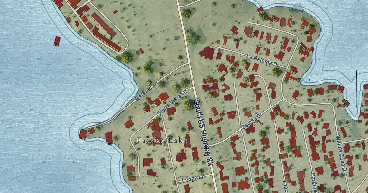 Map of Falcon Lake Estates, Texas in 2026