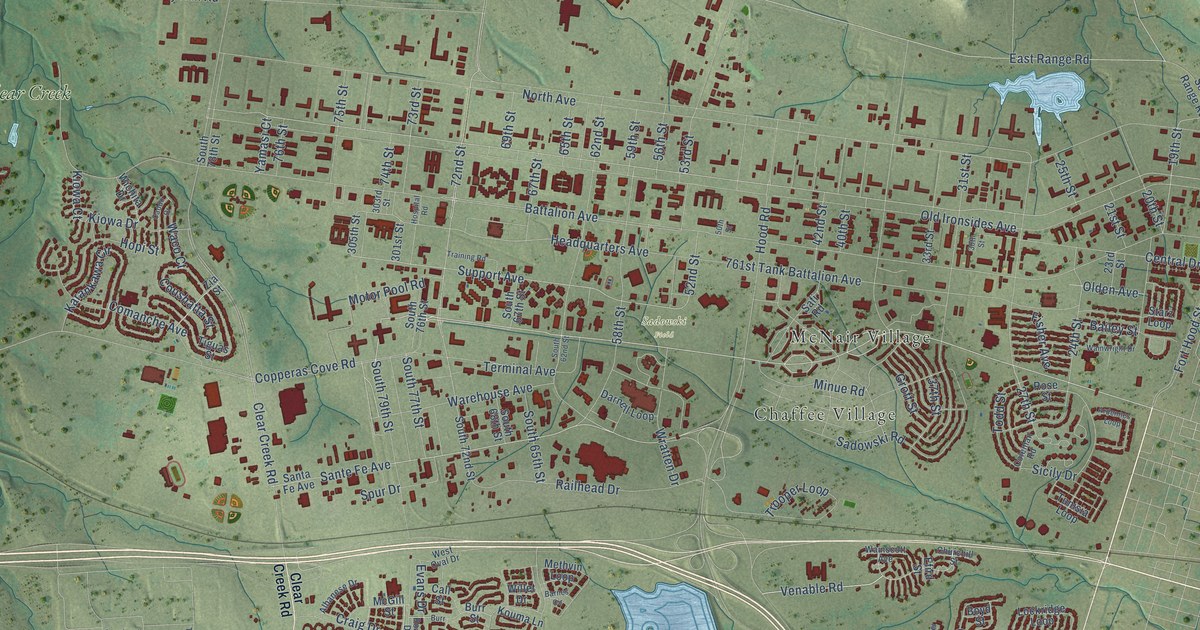 Map of Fort Hood, Texas in 2026