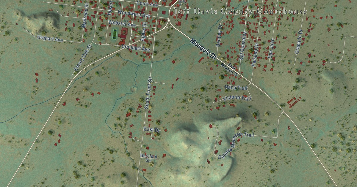 Map of Fort Davis, Texas in 2026