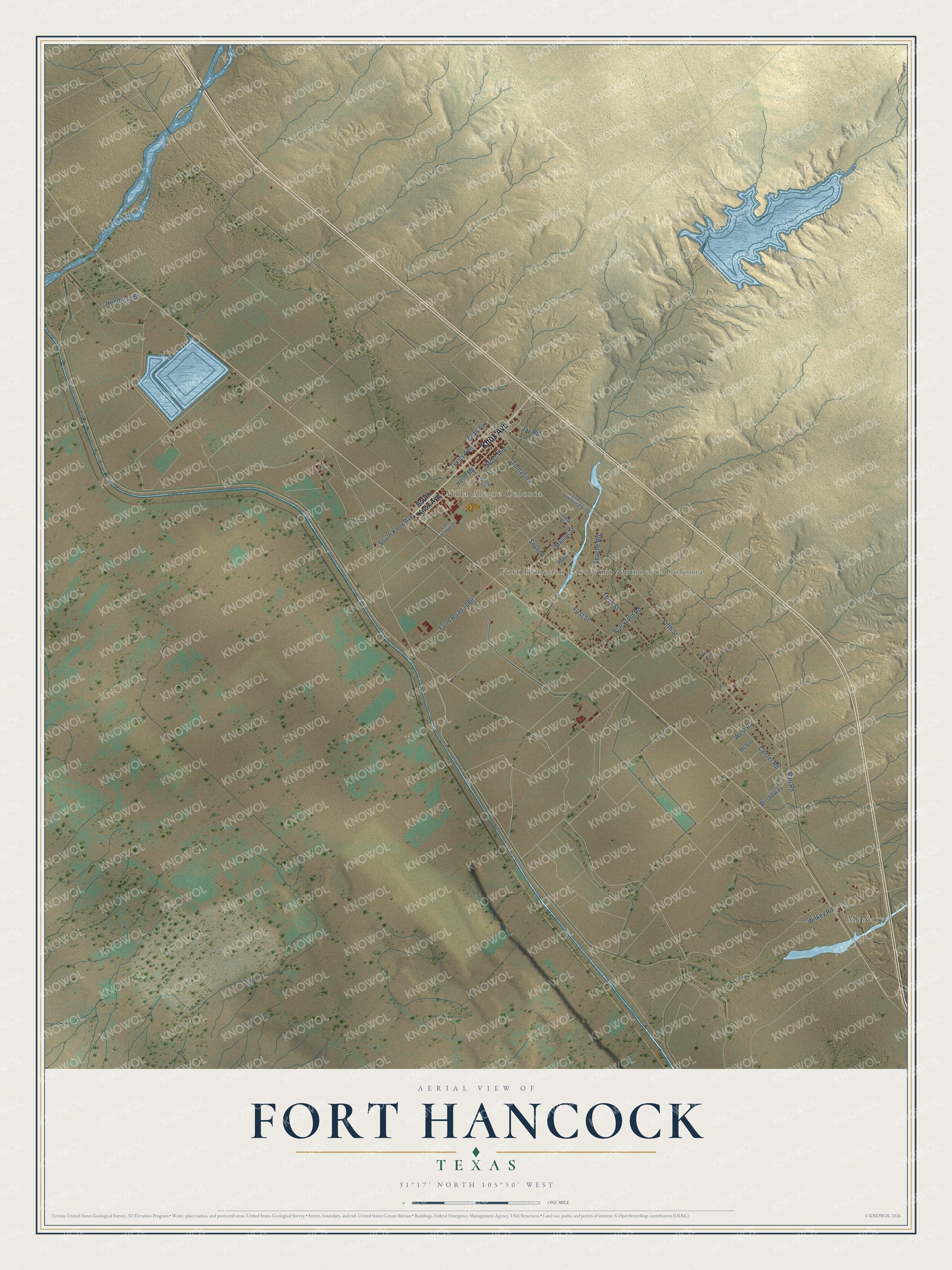 Watermarked full-map preview of Fort Hancock, Texas
