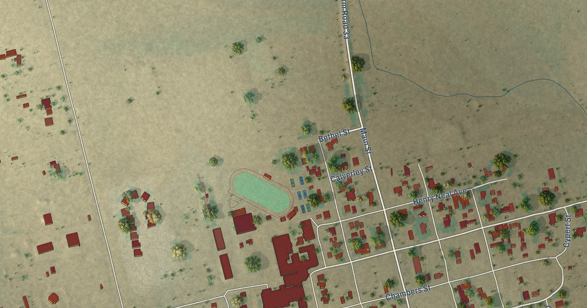 Map of Garden City, Texas in 2026