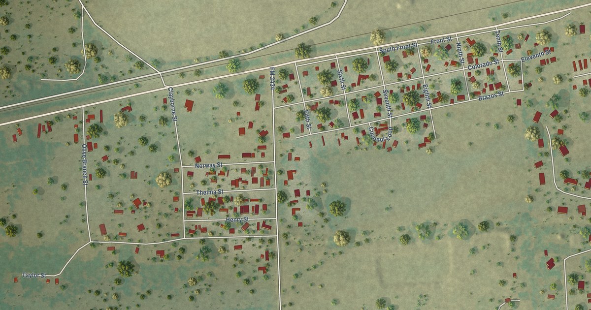 Map of Glidden, Texas in 2026