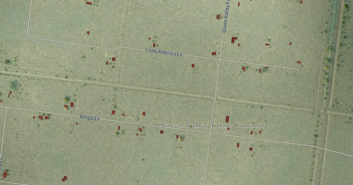 Map of Green Valley Farms, Texas in 2026