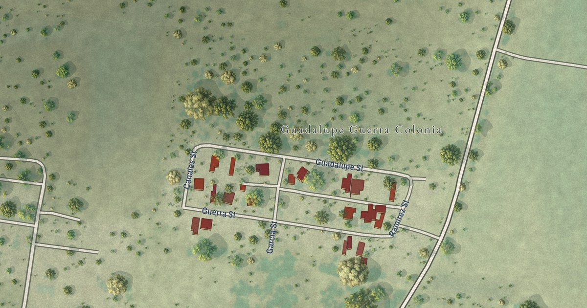Map of Guadalupe Guerra, Texas in 2026