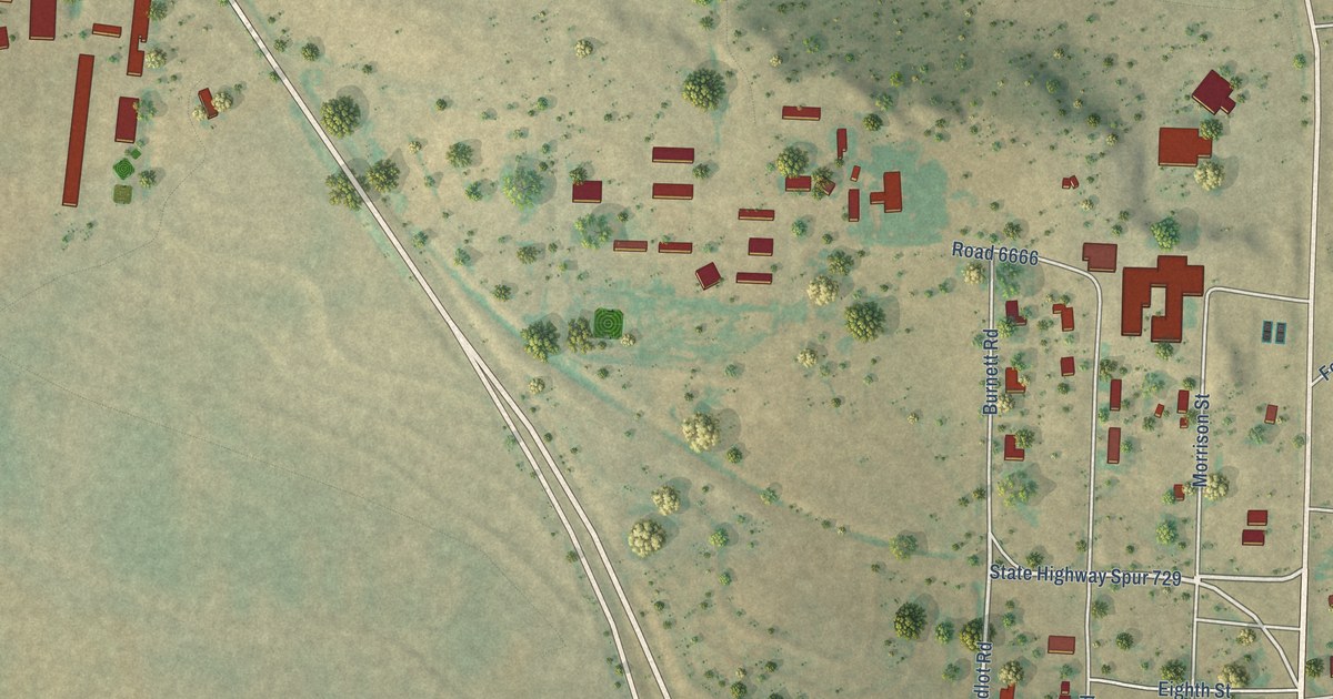 Map of Guthrie, Texas in 2026