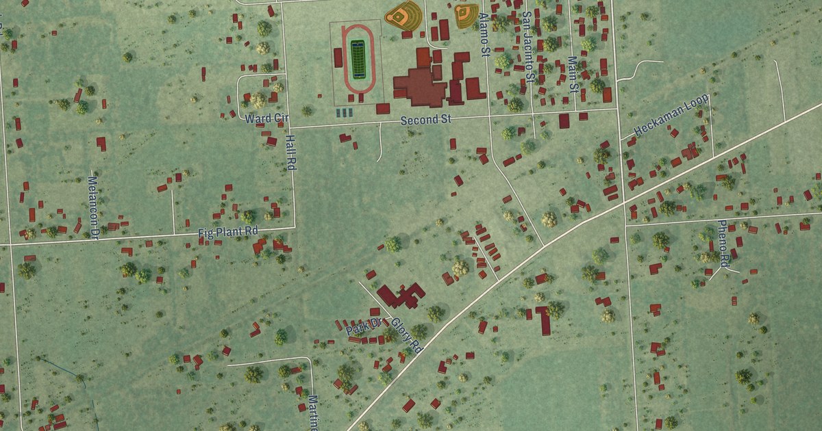 Map of Hamshire, Texas in 2026