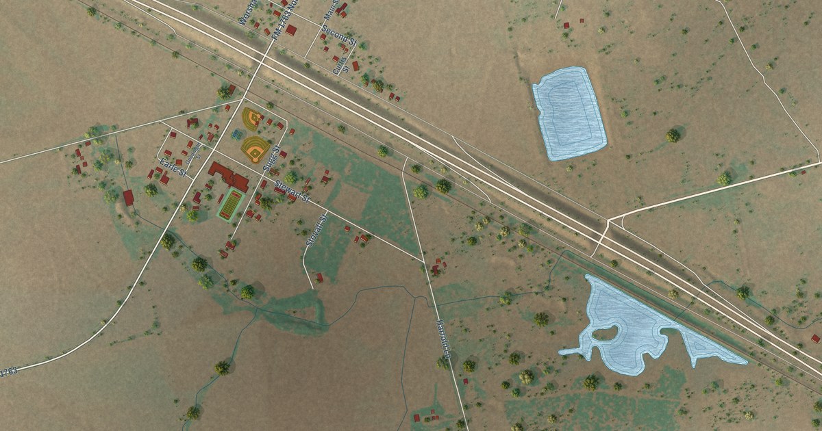 Map of Harrold, Texas in 2026