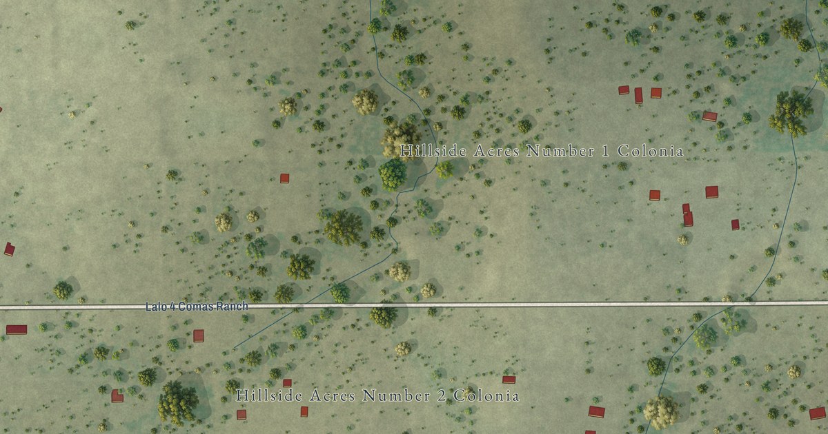 Detailed Map of Hillside Acres, Texas