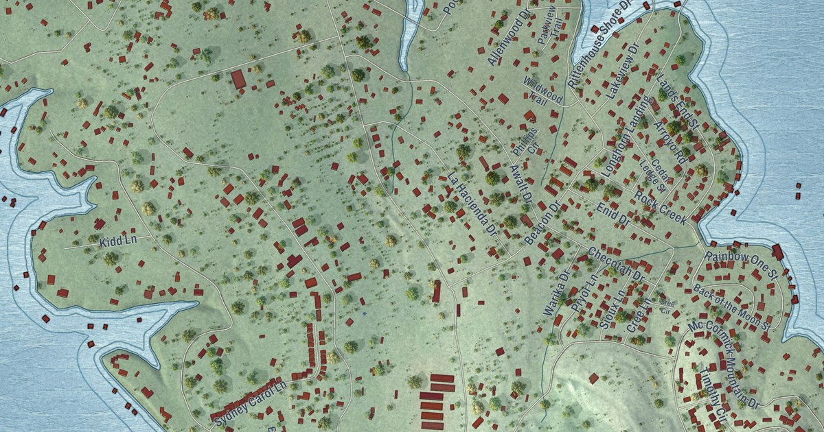 Map of Hudson Bend, Texas in 2026