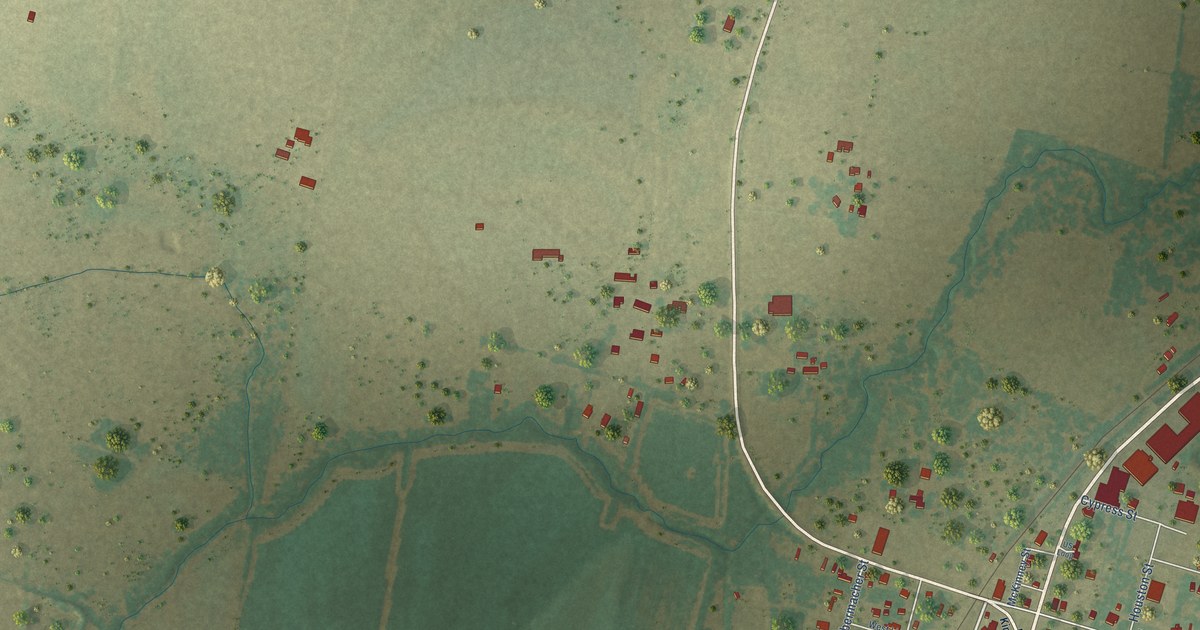 Map of Hungerford, Texas in 2026
