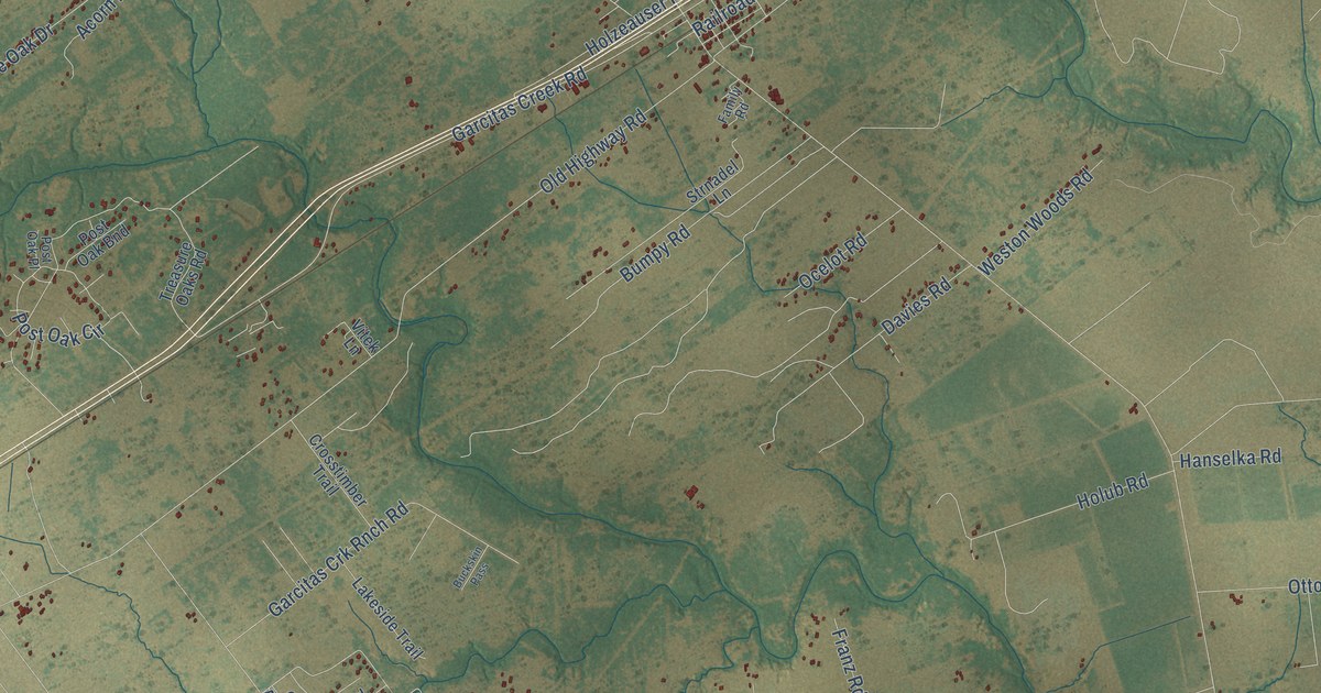 Map of Inez, Texas in 2026