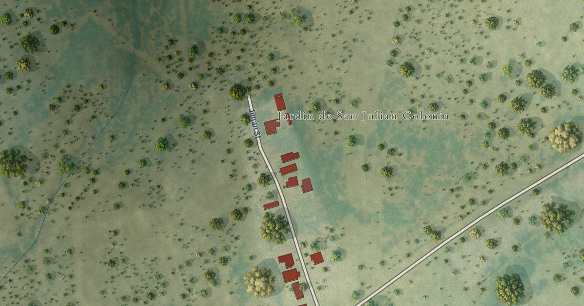 Map of Jardin de San Julian, Texas in 2026