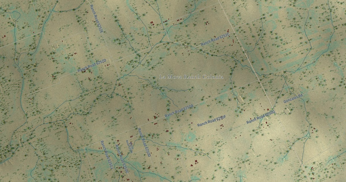 Detailed Map of La Moca Ranch, Texas