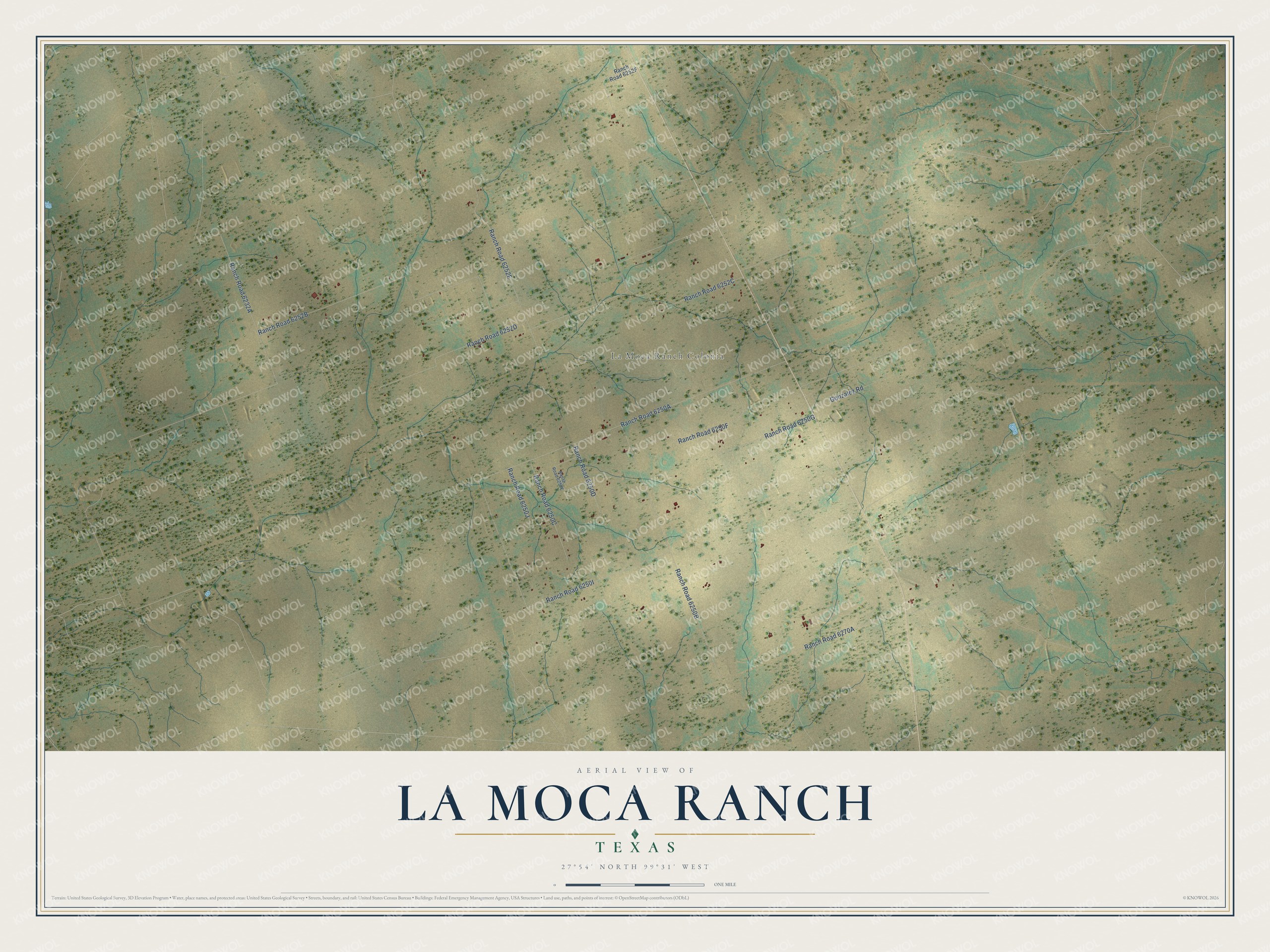 Watermarked full-map preview of La Moca Ranch, Texas