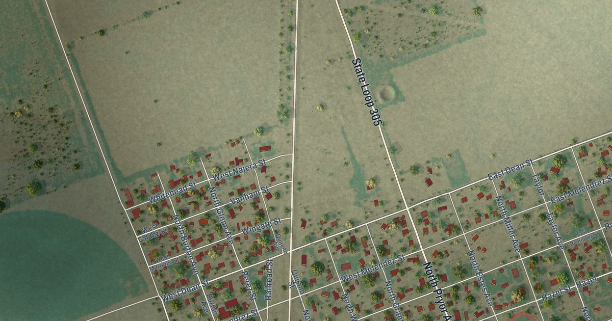 Map of La Pryor, Texas in 2026