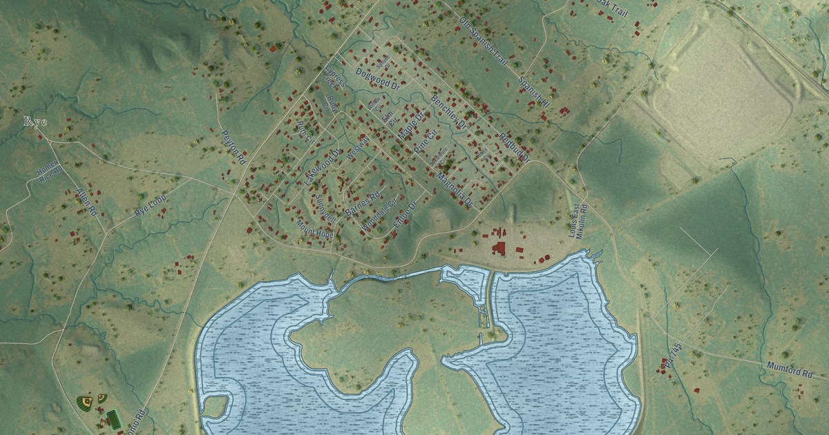 Map of Lake Bryan, Texas in 2026