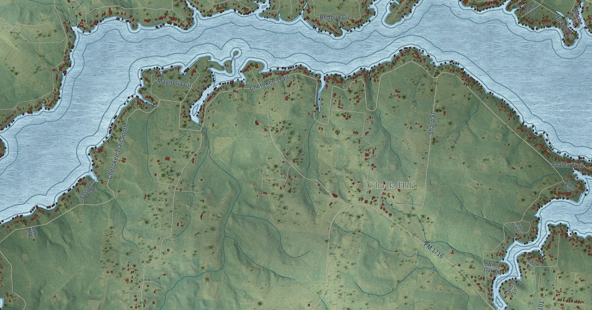 Map of Lake Cherokee, Texas in 2026